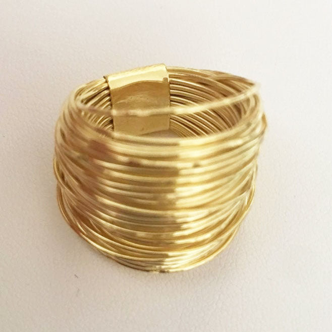 18K gold Overlayリング White Cubic Zirconia 18k Yellow Gold Over Sterling Silver