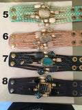 7 Strand Italian Leather Bracelet