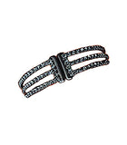 3 Row CZ Gap Bracelet, Black Rhodium