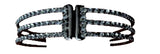 3 Row CZ Gap Bracelet, Black Rhodium