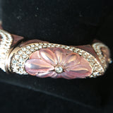 Daisy Design Rose Gold Plated Hinge Bracelet with CZ