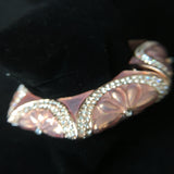 Daisy Design Rose Gold Plated Hinge Bracelet with CZ