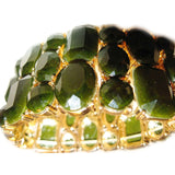 Emerald Resin Stone Stretch Bracelet