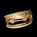 Pente Bangles - Gold and CZ