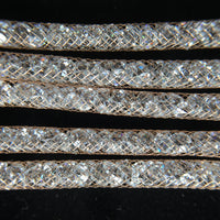 Five Strand Mesh Wrap Bracelet - 18K Rose Gold Plated