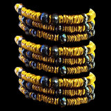 24k Gold Plated Stretch Bracelet with Labradorite Stones
