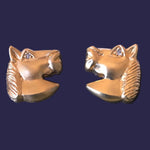 Gold Horse Cufflinks with Diamond Accents
