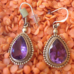14K Gold Vermeil Earring with Amethyst
