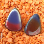 Multi-Color Pear Shaped Resin Post Earrings