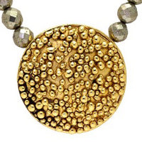 Gold Pop Jewel Necklace with Pyrite