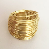 18K Gold Plated Wire Wrapped Ring