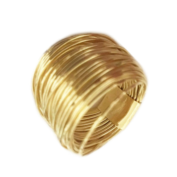 18K Gold Plated Wire Wrapped Ring – Mediterra Collection LLC