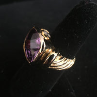 14K Vermeil Ring with Purple CZ