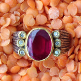 Round Ruby Solitaire Ring
