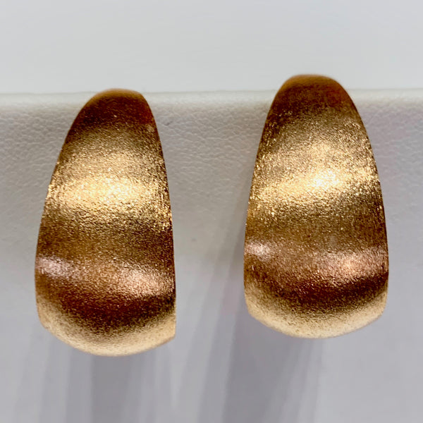 Thick Half Hoop Earrings - Rose Gold