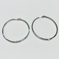 Inside Out CZ Hoops- Hinged- Medium