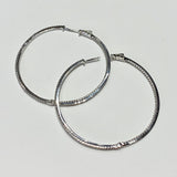 Inside Out CZ Hoops- Hinged- Medium