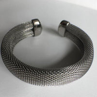 Sterling Silver Mesh Cuff Bracelet