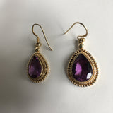 14K Gold Vermeil Earring with Amethyst