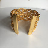 Double Row Braided Cuff Bracelet