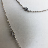 14K Vermeil Necklace with Faceted CZ, 36"