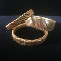 Ribbed Bangle Bracelets - Thin