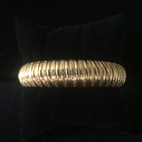 Textured Gold Bangle Bracelet