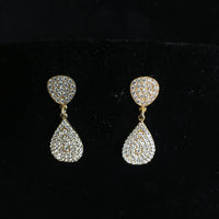 Gold CZ Drop Earrings