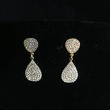 Gold CZ Drop Earrings