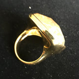 18K Gold Plated Rutilated Quartz Ring