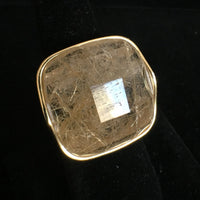 18K Gold Plated Rutilated Quartz Ring