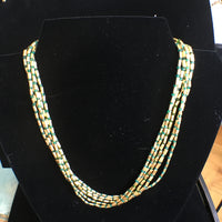 Green Diopside Multi-Strand Necklace
