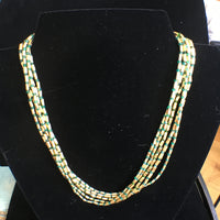 Green Diopside Multi-Strand Necklace