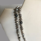 Pearl and Hematite Double Strand Necklace
