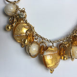 18k Gold Plated Bracelet with Murano Glass Charms