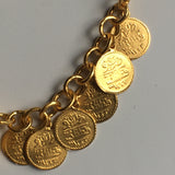 Mixed Metal Cluster of Coins Bracelet