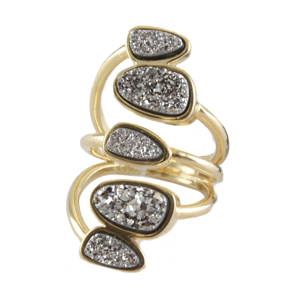 18K Gold Plated Layered Druise Ring