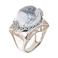 Howlite and Acrylic Dome Ring