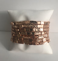 Cluster of Rose Gold Plated Stretch Bracelets