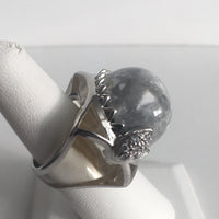 Howlite and Acrylic Dome Ring