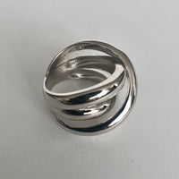 Triple Swirl Silver Ring