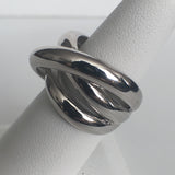 Triple Swirl Silver Ring