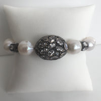 Baroque Pearl Stretch Bracelet - Pendant
