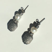 Beaded Freshwater Pearl Earrings
