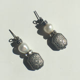 Beaded Freshwater Pearl Earrings
