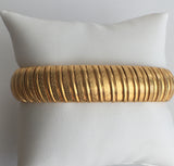 Textured Gold Bangle Bracelet