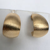 Thick Half Hoop Earrings - Yellow Gold